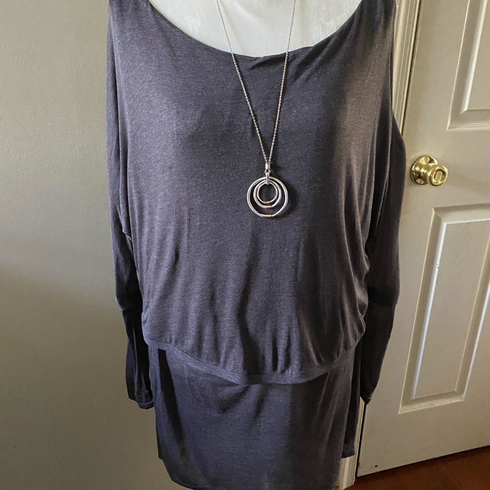 Heather by Bordeaux LS double layer dress size S